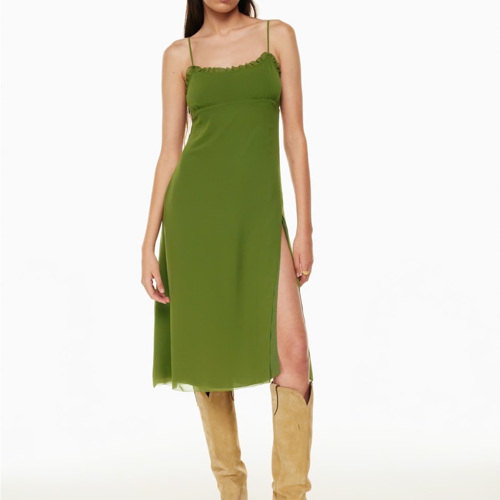 Aritzia Wilfred Sister Dress in Green Grotto